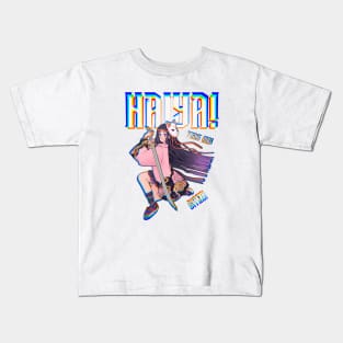 Haiya anime girl Kids T-Shirt